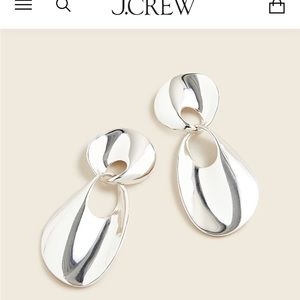 J.Crew Metallic Drop Earrings.
